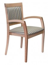 Martina Arm Chair C533. Clear Natural Finish. Any Fabric Colour